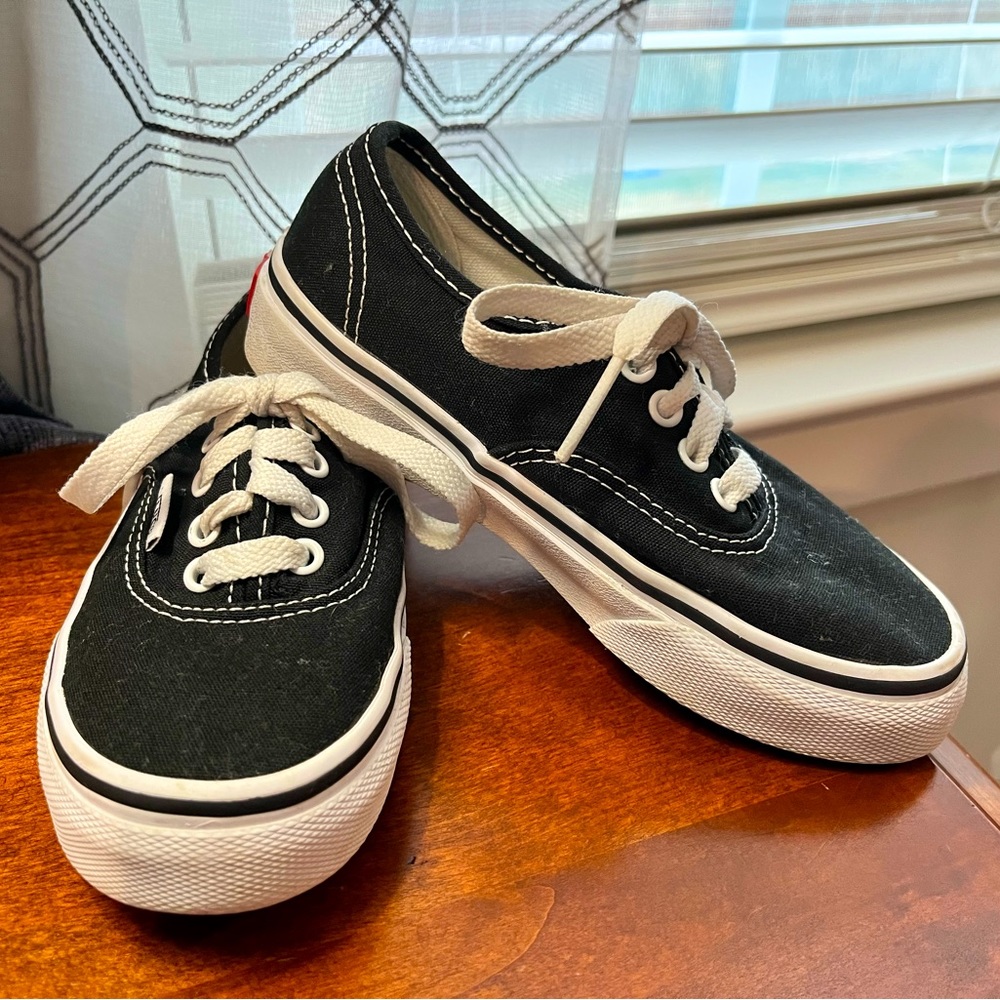 Black and White Vans Sneakers Size 13